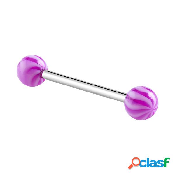 Barbell con Twister Balls Acciaio chirurgico 316L/Acrilico