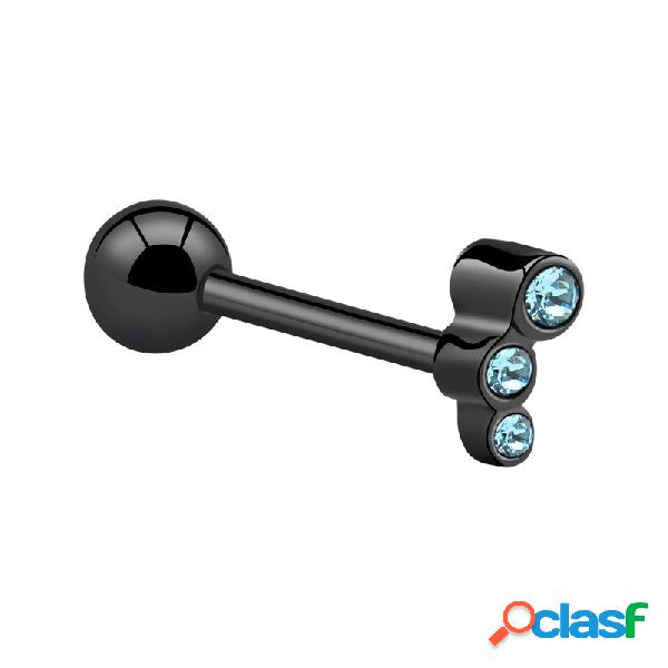 Barbell con accessorio e brillantino Acciaio chirurgico 316L