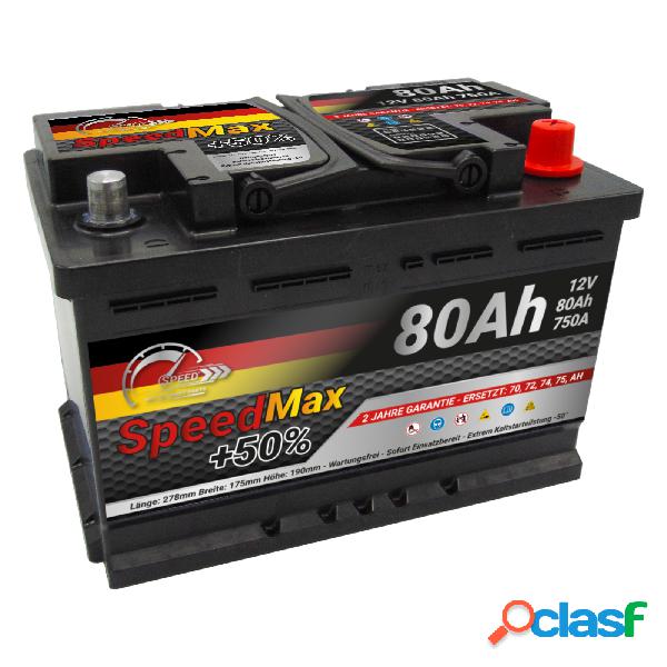 Batteria auto SPEED MAX 80Ah 750A 12V