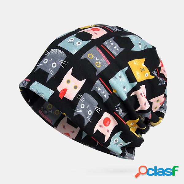 Berretto da donna con cappuccio multiuso in cotone Collo
