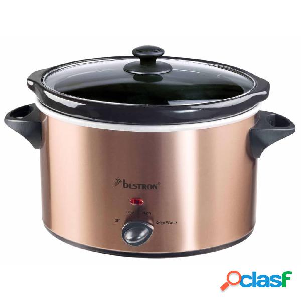 Bestron Pentola Slow Cooker ASC450CO 225W in Rame 4,5 L