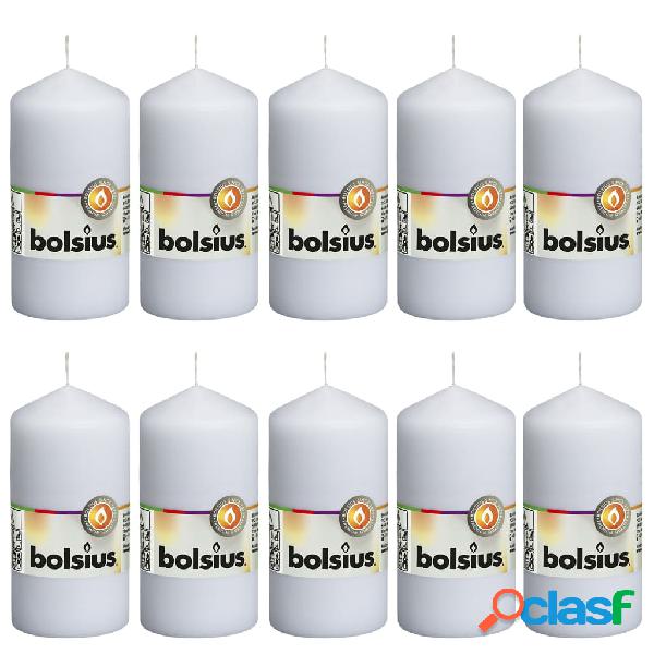 Bolsius Candele Moccoli 10 pz 120x58 mm Bianche