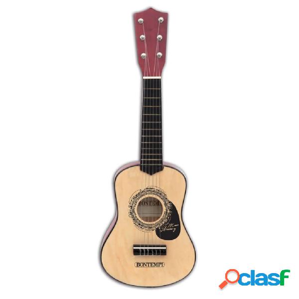 Bontempi Chitarra in Legno per Bambini a 6 Corde Nera 55 cm