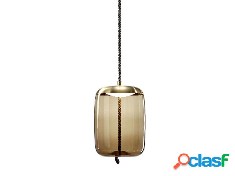 Brokis Knot Cilindro Lampada a Sospensione - Vetro Marrone