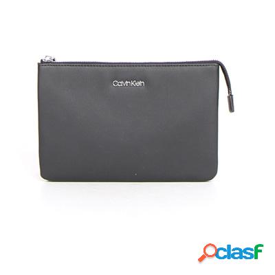 CALVIN KLEIN Double compartment crossbody pochette - nero