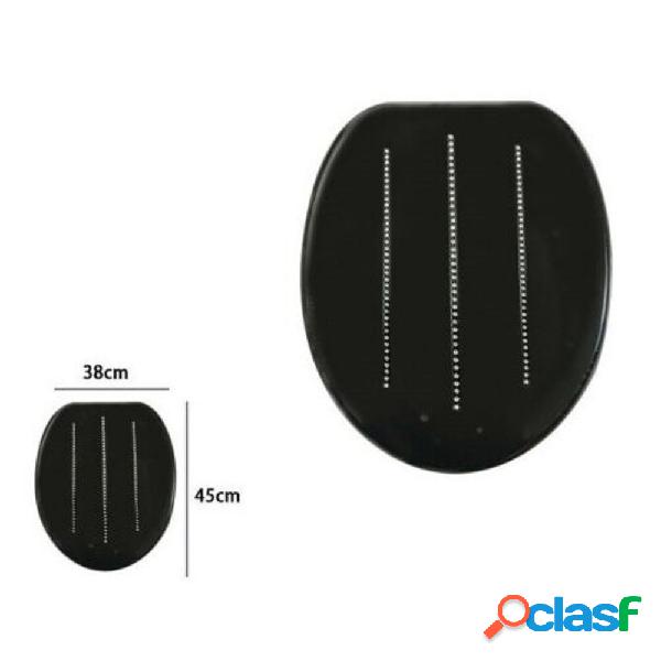 COPRIWATER COPRI WATER SEDILE WC BAGNO UNIVERSALE MDF NERO