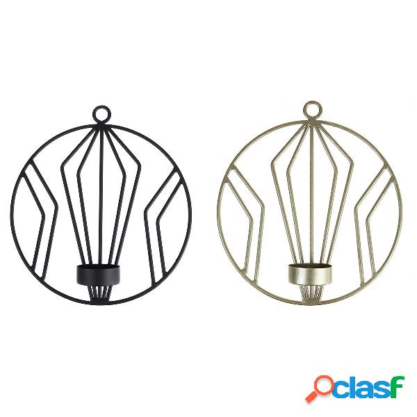 Candelabro geometrico 3D Portacandele da parete in ferro