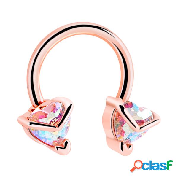 Circular barbell con a forma di cuore Acciaio chirurgico