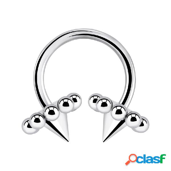 Circular barbell con coni Acciaio chirurgico 316L Circular