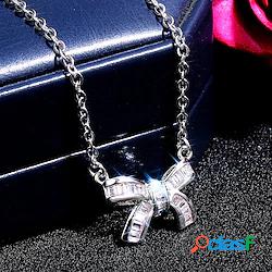 Collane con ciondolo Per donna Classico Con fiocchi Argento
