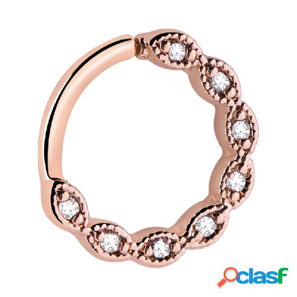 Continuous ring (surgical steel, rose gold, shiny finish)