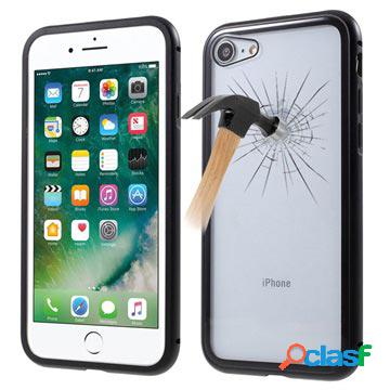 Cover Magnetica con Retro in Vetro Temperato per iPhone 7 /