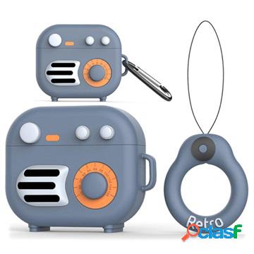Cover in Silicone Serie Retro per AirPods 3 - Blu