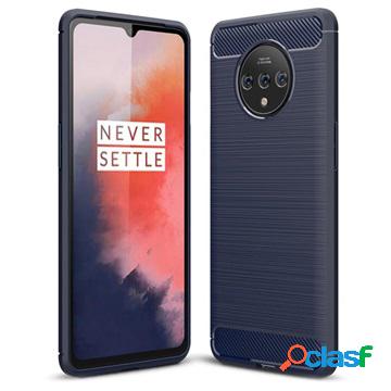 Cover in TPU Effetto Spazzolato per OnePlus 7T - Fibra di