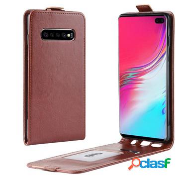 Custodia Flip Verticale con Supporto per Carta per Samsung