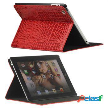 Custodia Folio per iPad 2, iPad 3, iPad 4 - Coccodrillo