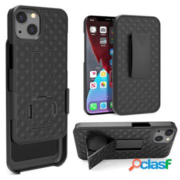 Custodia Ibrida con Clip da Cintura per iPhone 13 - Nera