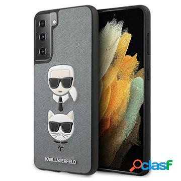 Custodia Karl Lagerfeld Saffiano K&C Heads per Samsung