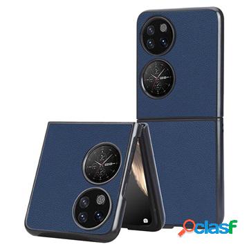 Custodia Rivestita per Huawei P50 Pocket - Blu