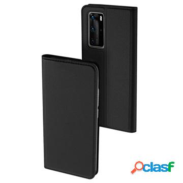 Custodia a Flip Dux Ducis Skin Pro per Huawei P40 Pro - Nera