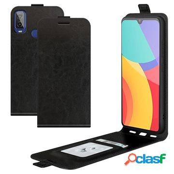 Custodia a Flip Verticale per Alcatel 1L (2021) - Nera