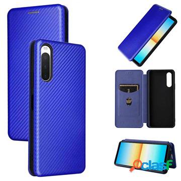 Custodia a Flip per Sony Xperia 10 IV - Fibra di Carbonio -