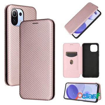 Custodia a Flip per Xiaomi Mi 11 Lite 5G - Fibra di Carbonio