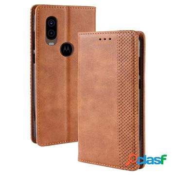 Custodia a Portafoglio Serie Vintage per Motorola One Vision