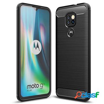 Custodia in TPU Spazzolata per Motorola Moto G9 Play - Fibra