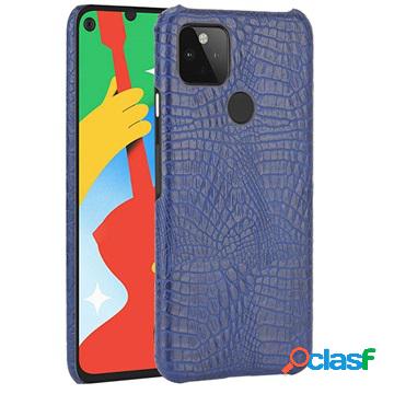 Custodia per Google Pixel 5 - Coccodrilli - Blu