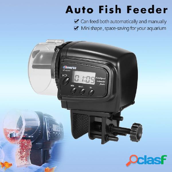 DOSATORE DISTRIBUTORE CIBO PESCI CON TIMER DISPLAY LCD PER