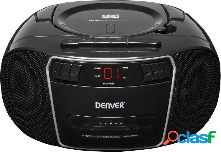 Denver TCP-40 Radio CD FM AUX, CD, Cassette Nero