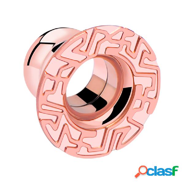 Double flared tunnel (surgical steel, rose gold) Acciaio