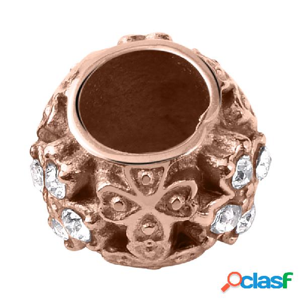 Dread Perlina Acciaio chirurgico 316L placcato in oro rosa
