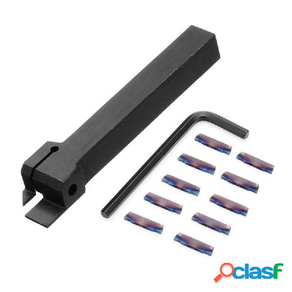 Drillpro MGEHR1212 Portautensili per tornitura con 10 pezzi