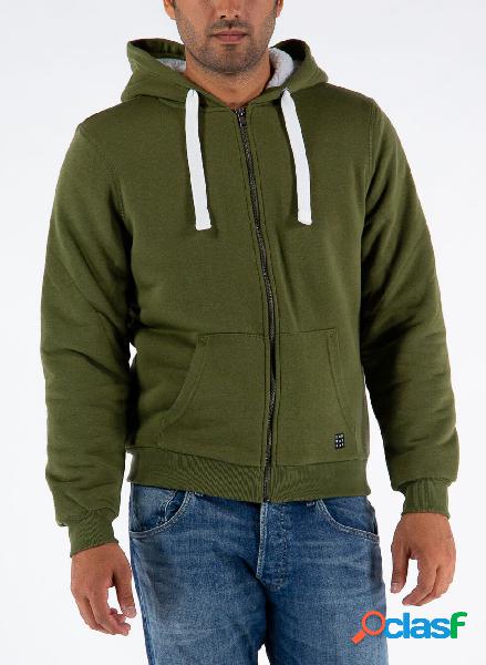 FELPA FULL ZIP CON CAPPUCCIO