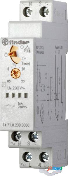 Finder 14.71.8.230.0000-1 Relè temporizzatore luci scale