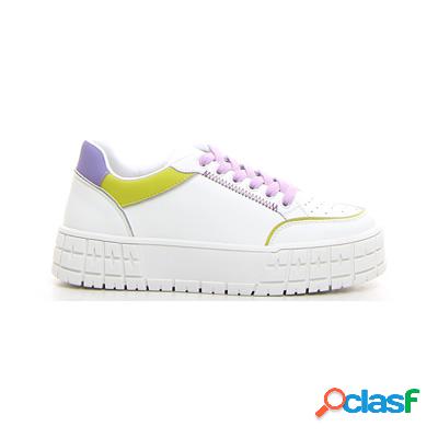 GOLD&GOLD Sneaker con platform - bianco viola
