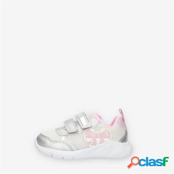 Geox Sprintye Sneakers da bimba argento