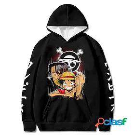 Inspired by One Piece Monkey D. Luffy 100% Polyester Hoodie