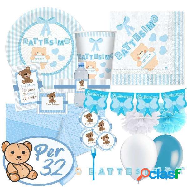 KIT N.72 BATTESIMO CULLA CELESTE - CON SET DI CARTA