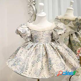 Kids Little Girls Dress Floral Party Performance A Line