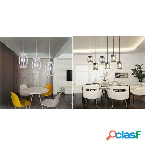 LAMPADARIO SOFFITTO E27 DI FORMA OVALE NERO BIANCO