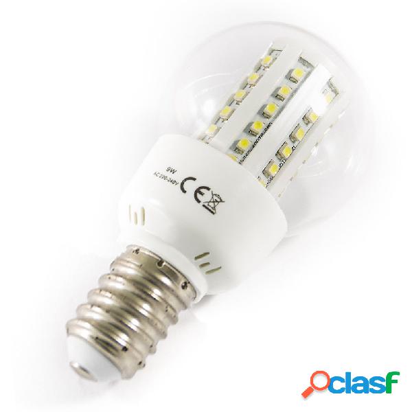 LAMPADINA LED CON 60SMD E27 E14 9W LUNGA DURATA - LUCE CALDA