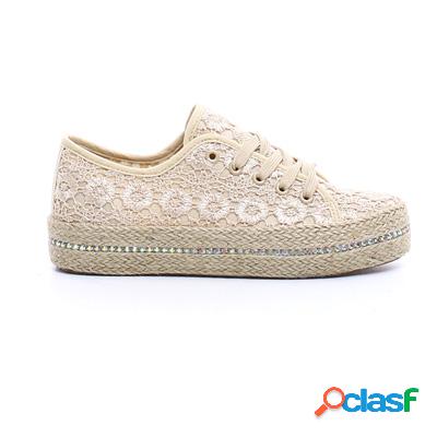 LAURA BIAGIOTTI Sneaker con platform - beige