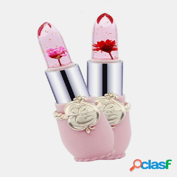 MINFEI Balsamo Rossetto di Jelly con Fiore Trasparente