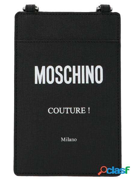 MOSCHINO PORTADOCUMENTI UOMO A810982101555 PVC NERO