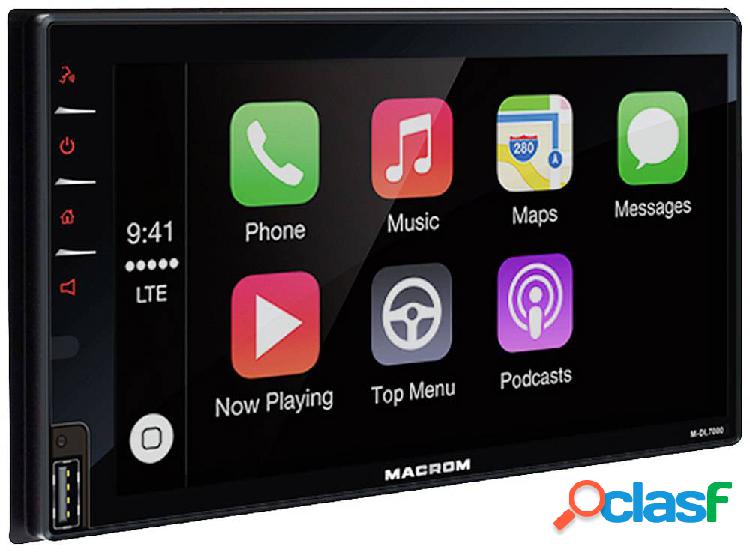 Macrom M-DL7000D Moniceiver doppio DIN Apple CarPlay,