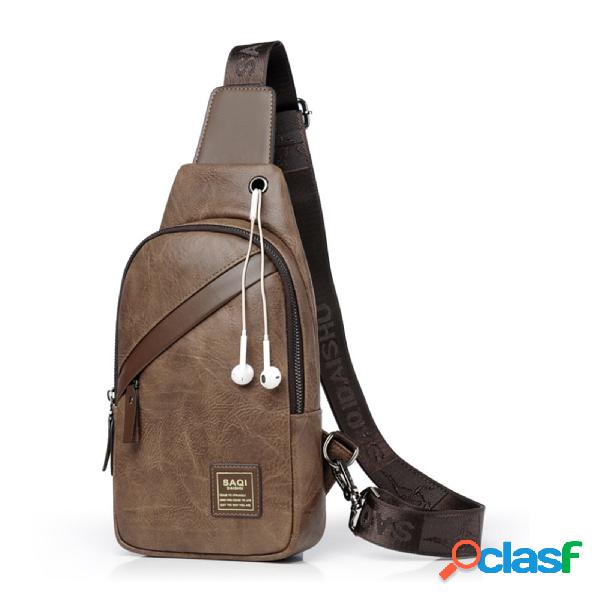 Menico Menico Petto vintage in pelle artificiale Borsa