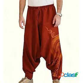 Mens Basic Essential Harlem Pants Harem Full Length Pants